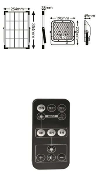 Faro Esterno Moderno Weston Pc Nero Led Integrato 30W 6000K Ip65
