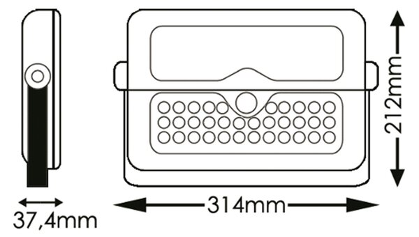 Proiettore Solare Esterno Moderno Weston Pc Nero Led Integrato 10W 6000K Ip65