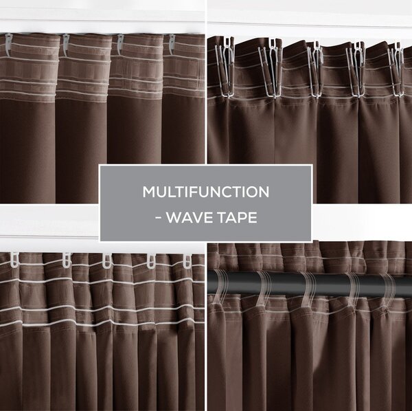 Tenda parzialmente oscurante marrone 140x245 cm Kierra – Restilo