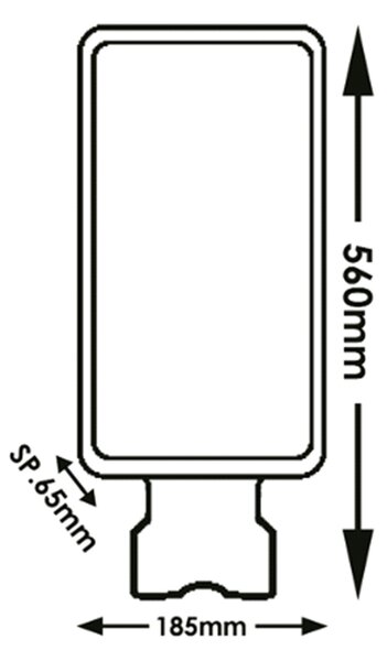 Faro Esterno Moderno Weston Pc Grigio Led Integrato 20W 6000K Ip65
