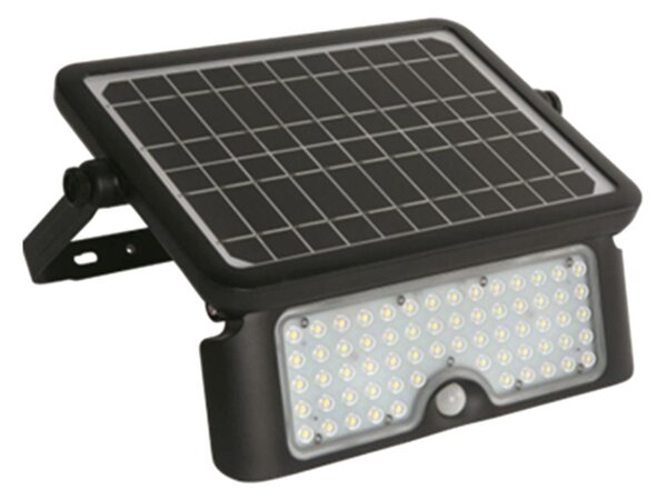 Proiettore Solare Esterno Moderno Weston Pc Nero Led Integrato 10W 6000K Ip65