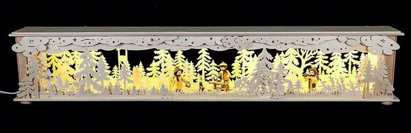 Base ad arco per candele/luce da camera Waldmänner (80x15x12cm) di RATAGS Holzdesign
