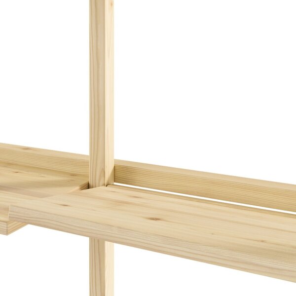 Libreria da parete di colore naturale in pino massiccio 66x127 cm Groove – Karup Design