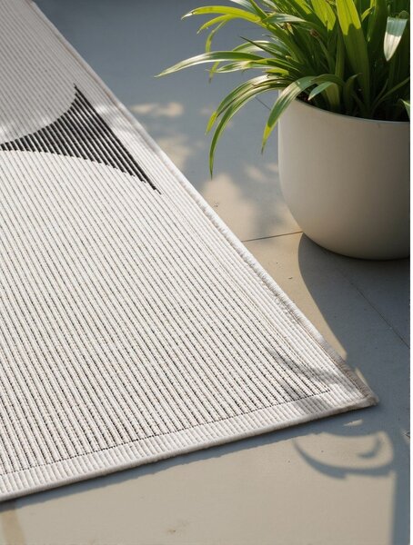 Tappeto da interno/esterno bianco e nero 200x290 cm Duet Bowen – NORTHRUGS