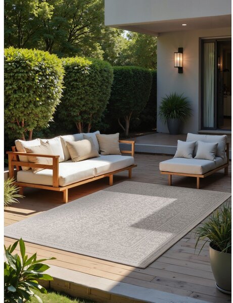 Tappeto da interno/esterno grigio/avorio 200x290 cm Duet Kona – NORTHRUGS