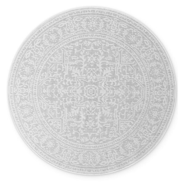 Tappeto da interno/esterno rotondo grigio/avorio ø 160 cm Duet Kona – NORTHRUGS