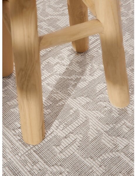 Tappeto da interno/esterno rotondo grigio/avorio ø 160 cm Duet Kona – NORTHRUGS