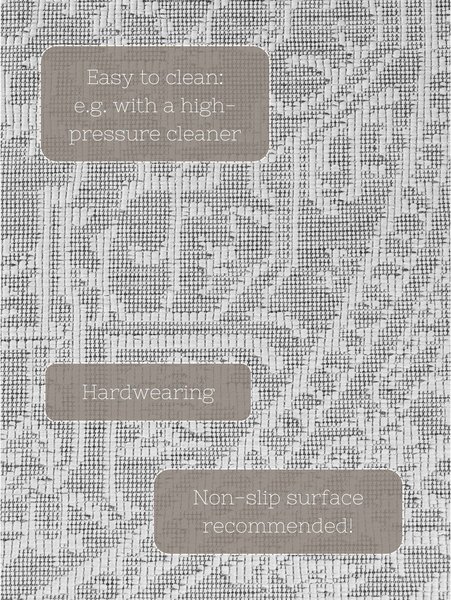 Tappeto da interno/esterno rotondo grigio/avorio ø 160 cm Duet Kona – NORTHRUGS