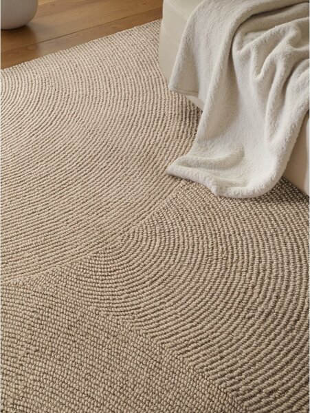 Tappeto beige in lana tessuto a mano 80x150 cm Calmio – Hanse Home