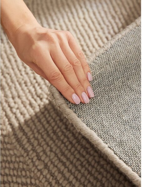 Tappeto beige in lana tessuto a mano 80x150 cm Calmio – Hanse Home