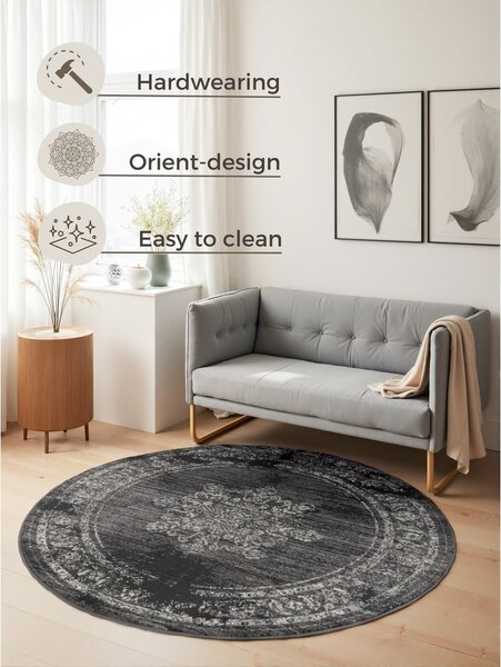 Tappeto rotondo grigio ø 120 cm Gloria Lydia – Hanse Home