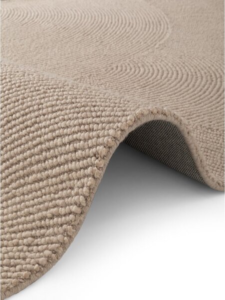 Tappeto beige in lana tessuto a mano 80x150 cm Calmio – Hanse Home