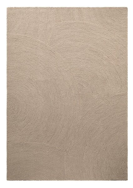 Tappeto beige in lana tessuto a mano 80x150 cm Calmio – Hanse Home