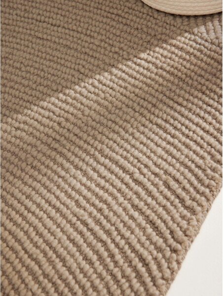 Passatoia beige in lana tessuta a mano 80x200 cm Calmio – Hanse Home
