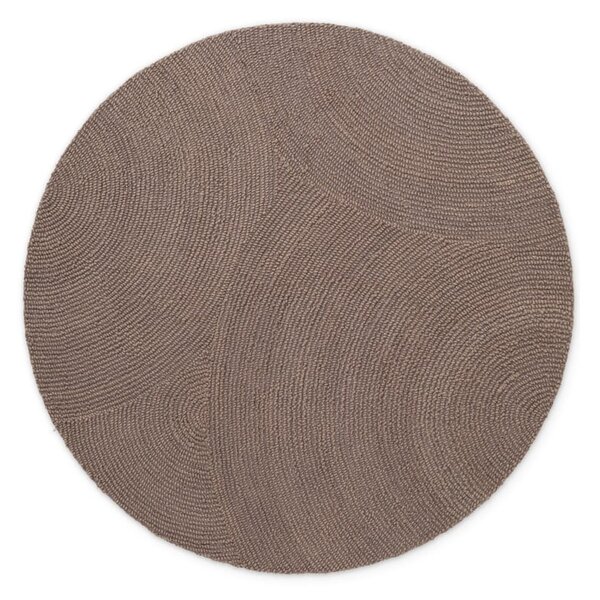 Tappeto rotondo grigio tortora in lana tessuto a mano ø 150 cm Calmio – Hanse Home