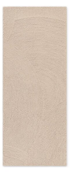 Passatoia beige in lana tessuta a mano 80x200 cm Calmio – Hanse Home