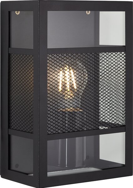 Lampada BRILLANTE, applique da esterno Getta nero, metallo/plastica, 1x A60, E27, 40W, lampade standard (non incluse)