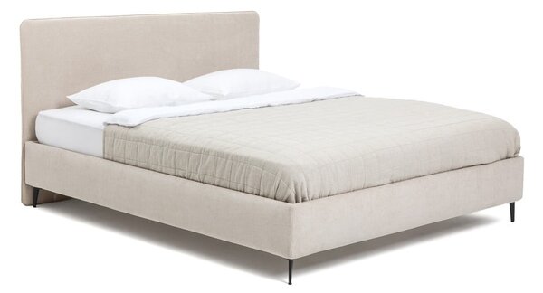 Letto matrimoniale imbottito beige con rete inclusa 160x200 cm Noira Slim – Bonami Selection