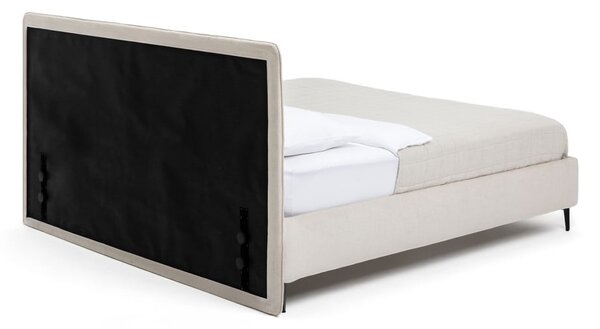Letto matrimoniale imbottito beige con rete inclusa 160x200 cm Noira Slim – Bonami Selection
