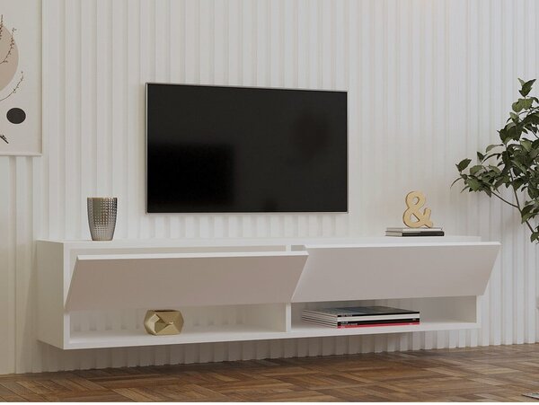 Mobile TV bianco 141x31x30 cm Arges - Kalune Design