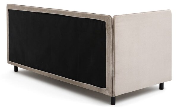 Letto singolo imbottito grigio tortora con contenitore con materasso incluso 90x200 cm Avela – Bonami Selection