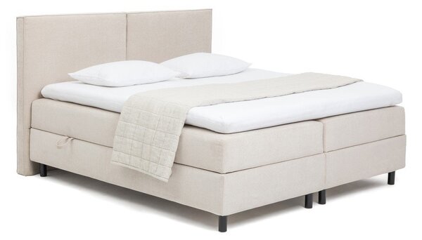 Letto boxspring beige con contenitore 160x200 cm Elva Bold – Bonami Selection