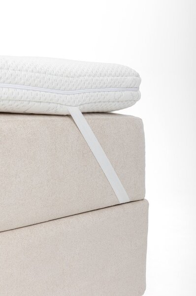 Letto boxspring beige con contenitore 180x200 cm Elva Bold Line – Bonami Selection