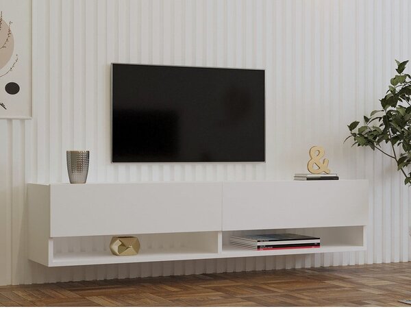 Mobile TV bianco 141x31x30 cm Arges - Kalune Design