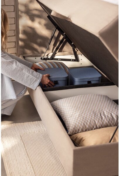 Letto boxspring grigio tortora con contenitore 160x200 cm Elva Bold – Bonami Selection
