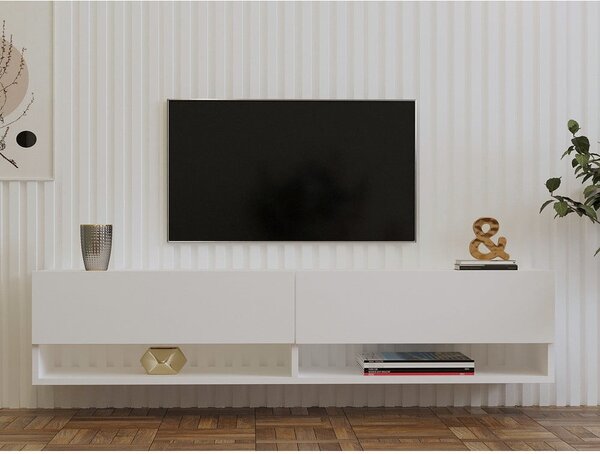 Mobile TV bianco 141x31x30 cm Arges - Kalune Design