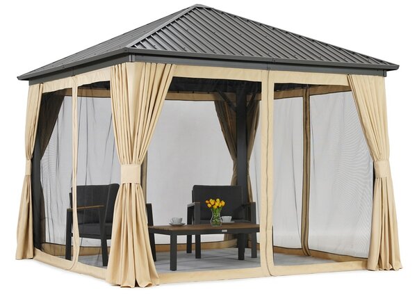 Gazebo in metallo Sardinia Premium 3x3 Garden Point beige