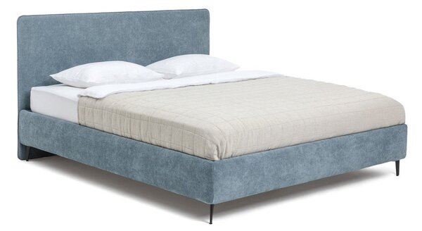 Letto matrimoniale imbottito blu con rete inclusa 160x200 cm Noira Slim – Bonami Selection