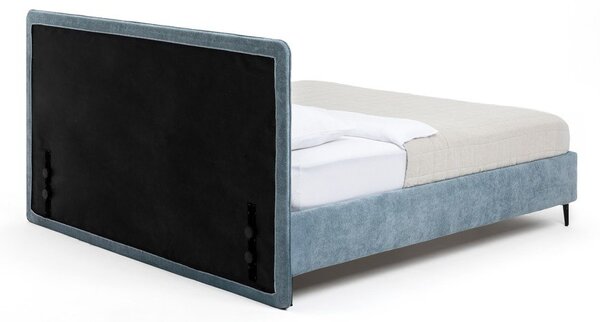 Letto matrimoniale imbottito blu con rete inclusa 160x200 cm Noira Slim – Bonami Selection