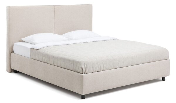 Letto matrimoniale imbottito beige con contenitore con rete inclusa 180x200 cm Myra Bold – Bonami Selection