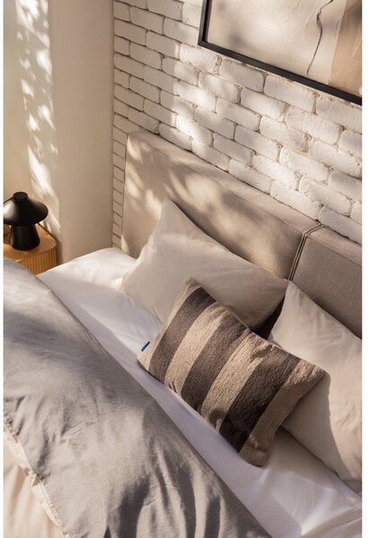 Letto matrimoniale imbottito beige con contenitore con rete inclusa 180x200 cm Myra Bold – Bonami Selection