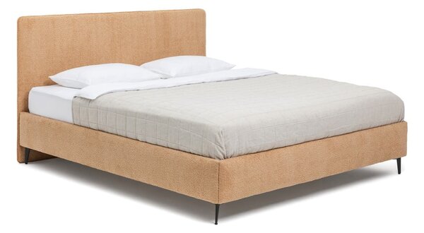Letto matrimoniale imbottito color senape con rete inclusa 160x200 cm Noira Slim – Bonami Selection