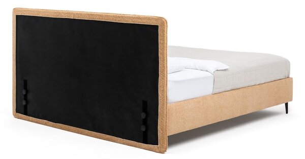 Letto matrimoniale imbottito color senape con rete inclusa 160x200 cm Noira Slim – Bonami Selection