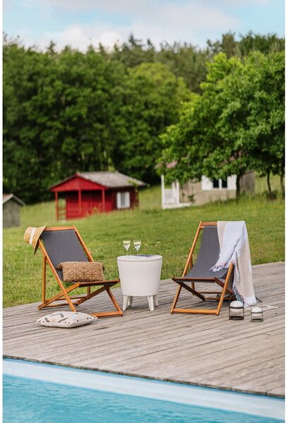 Sdraio da giardino grigia/di colore naturale in legno massiccio Dionysus – Bonami Essentials