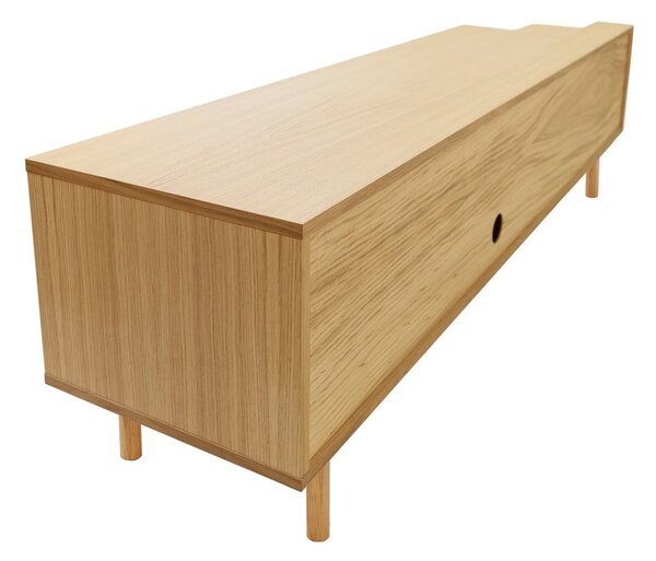 Mobile TV di colore naturale con effetto rovere 189x50x44 cm Shift – Woodman
