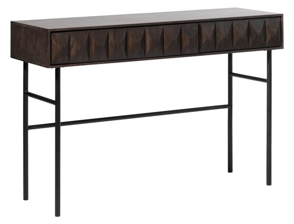 Consolle nera effetto rovere 39x117 cm Latina - Unique Furniture