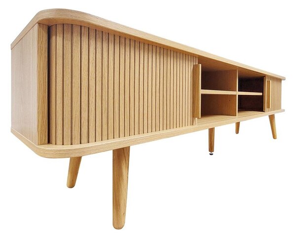 Mobile TV di colore naturale con effetto rovere 178x50x40 cm Rove – Woodman