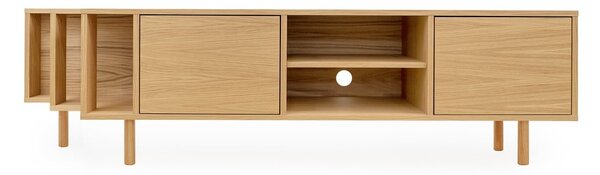Mobile TV di colore naturale con effetto rovere 189x50x44 cm Shift – Woodman