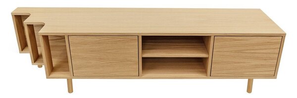 Mobile TV di colore naturale con effetto rovere 189x50x44 cm Shift – Woodman