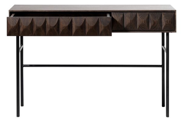 Consolle nera effetto rovere 39x117 cm Latina - Unique Furniture