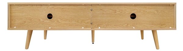 Mobile TV di colore naturale con effetto rovere 178x50x40 cm Rove – Woodman