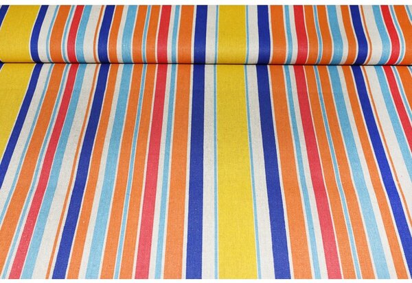 Tessuto al metro - tela - strisce colorate, h. 140 cm