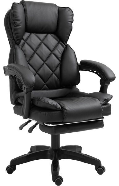 Sedia da scrivania di design, sedia da ufficio, poltrona da ufficio, poltrona direzionale, relax e home office, colore: nero