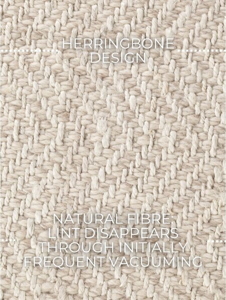 Passatoia color crema e avorio in misto lana tessuta a mano 80x200 cm Majoli – Elle Decoration