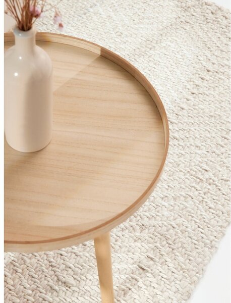 Passatoia color crema e avorio in misto lana tessuta a mano 80x200 cm Majoli – Elle Decoration
