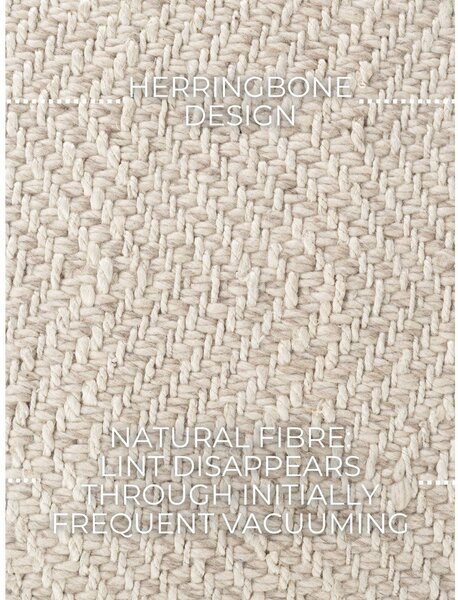 Tappeto color crema e avorio in misto lana tessuto a mano 200x290 cm Majoli – Elle Decoration
